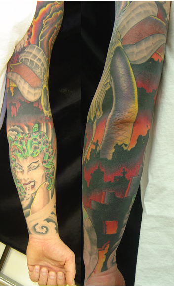 Looking for unique  Tattoos? Post Apocalyptic sleeve 